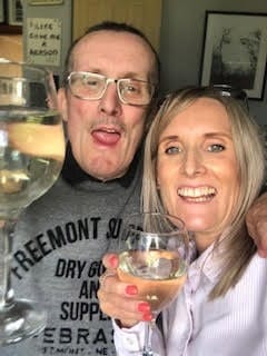 Nicky Lawton with her father Phil Morris