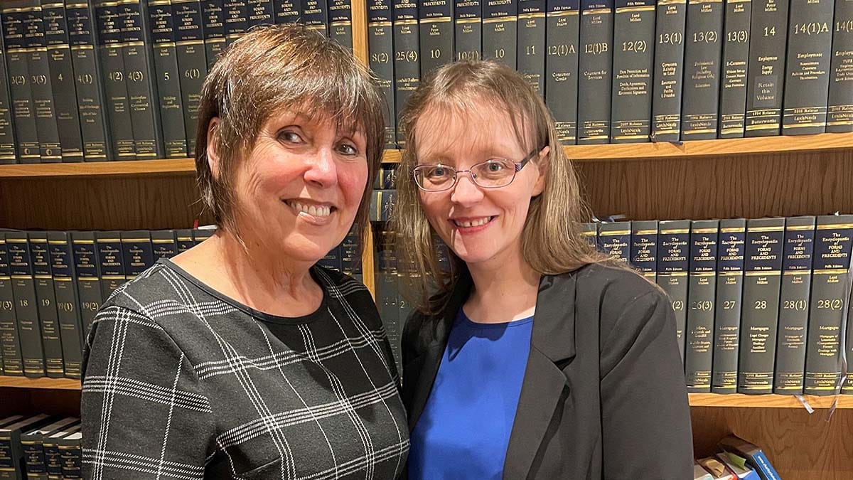 Yvonne Currow and Kerry Davies from Adcocks Solicitors