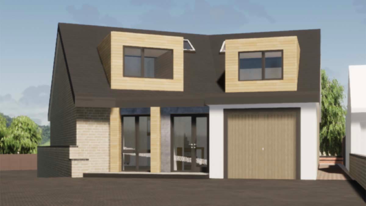 An artist's impression of the bungalow