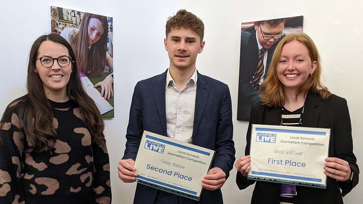 Kat Horner with Finlay Barton and Grace Williams