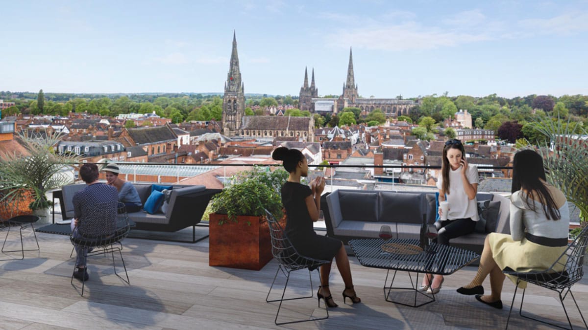 An artist's impression of the new roof terrace