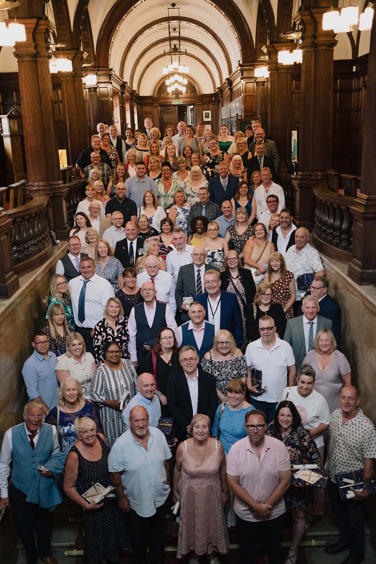 Foster carers at the long service celebration event