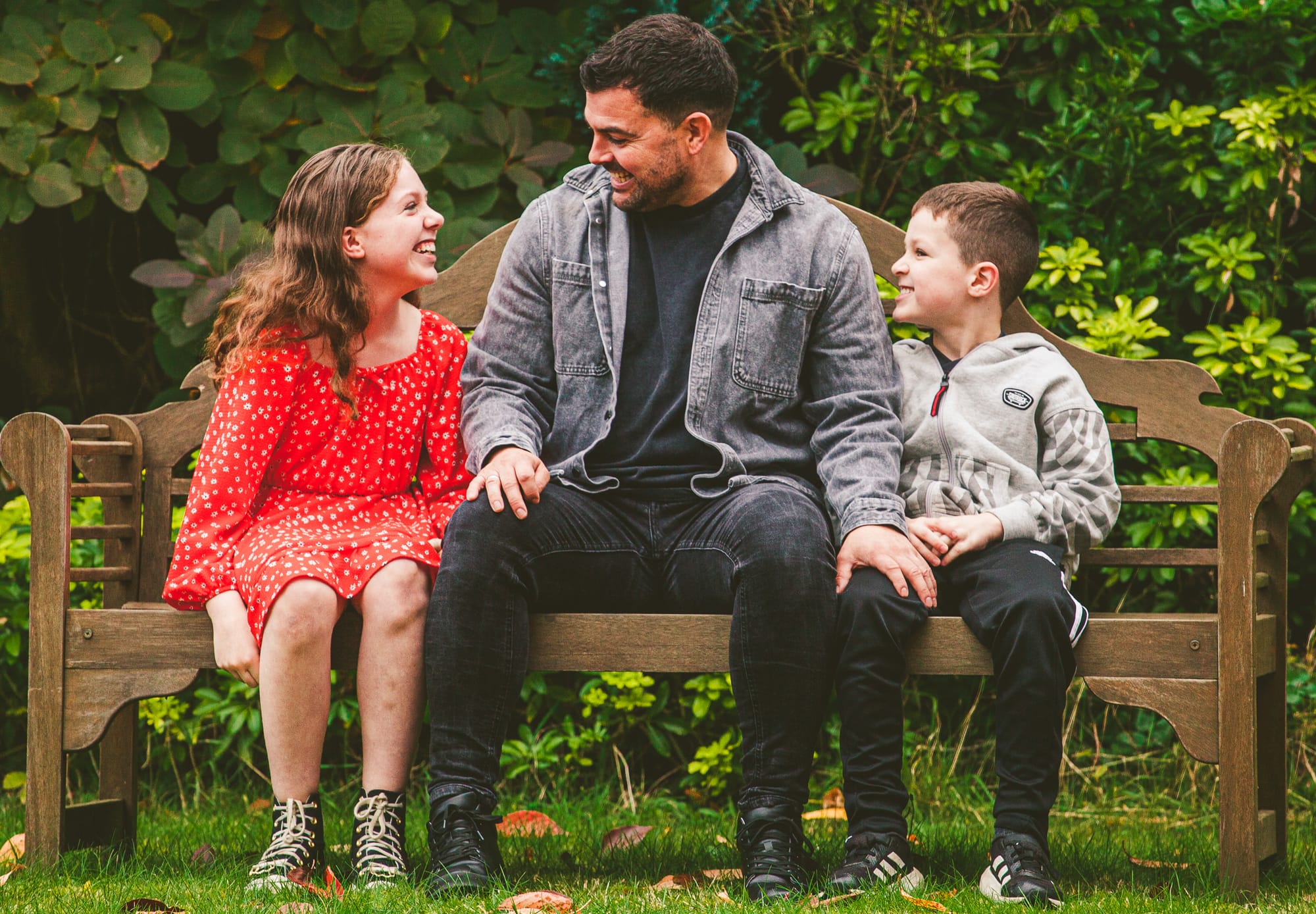 Sean Collins with his children