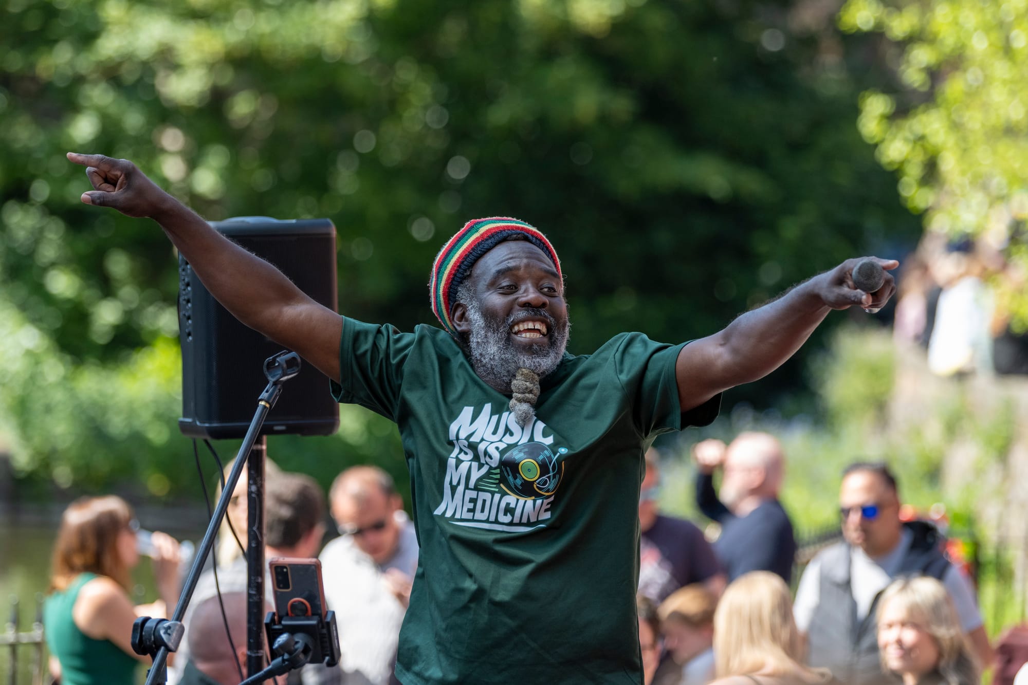 A singer at the Lichfield Spring Food Festival