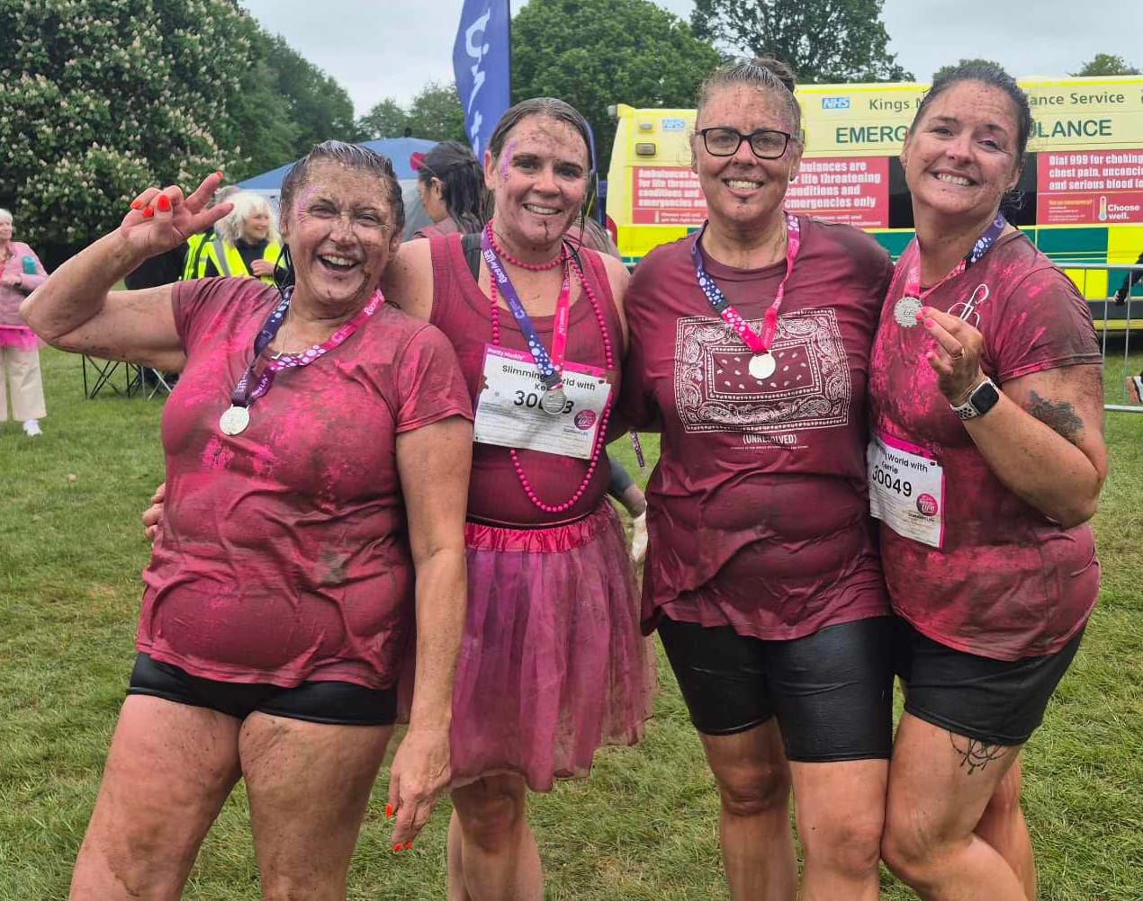 Slimming World members taking part in Race for Life