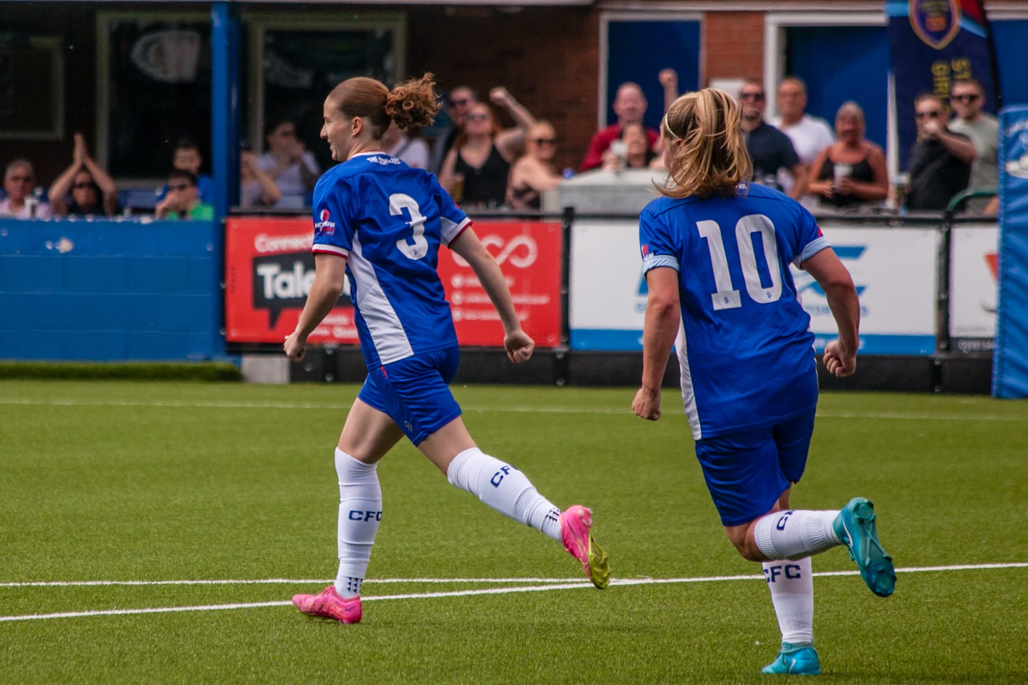 Connie Wootton celebrates her equaliser