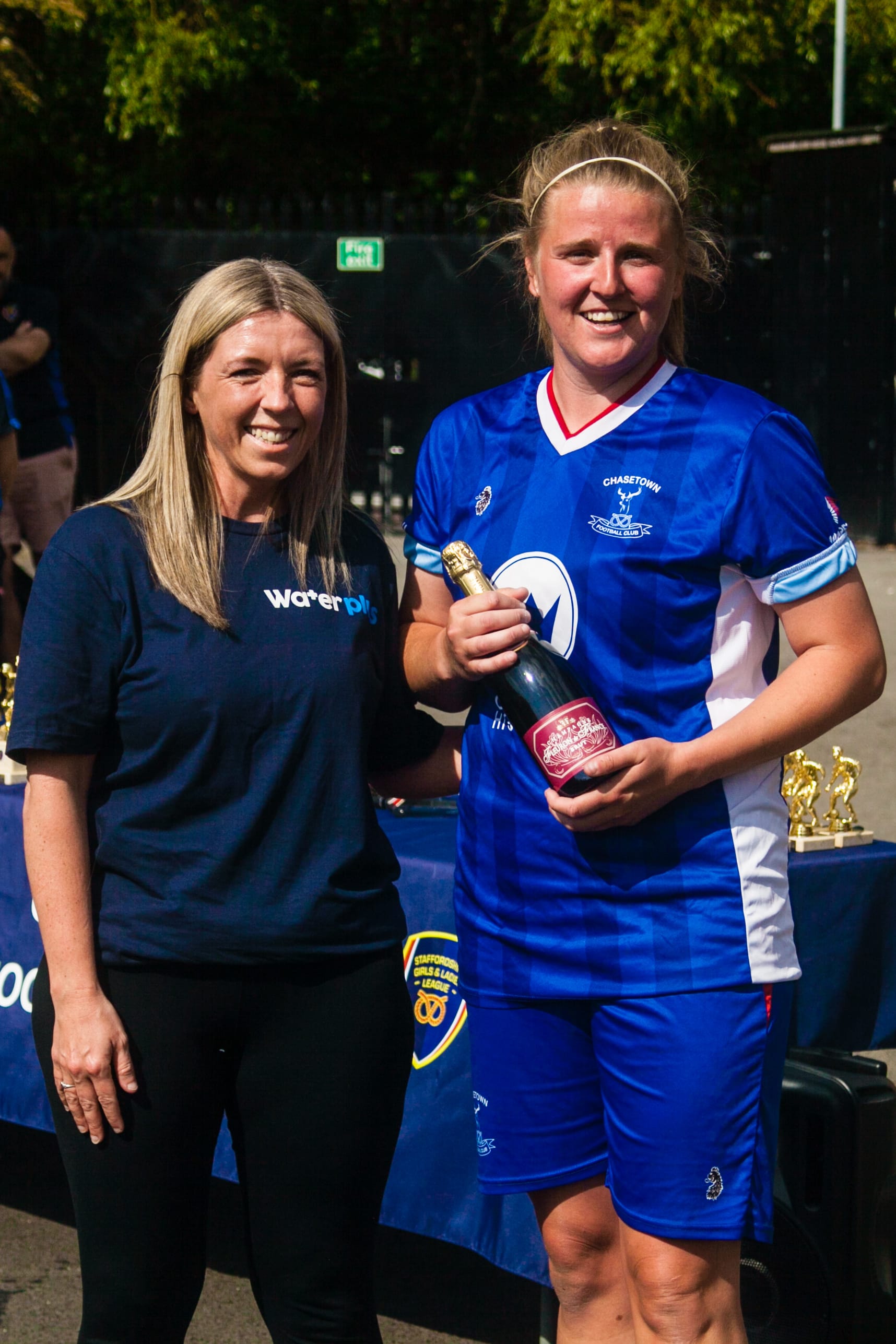 Ellesse Birkett picks up her player of the match prize