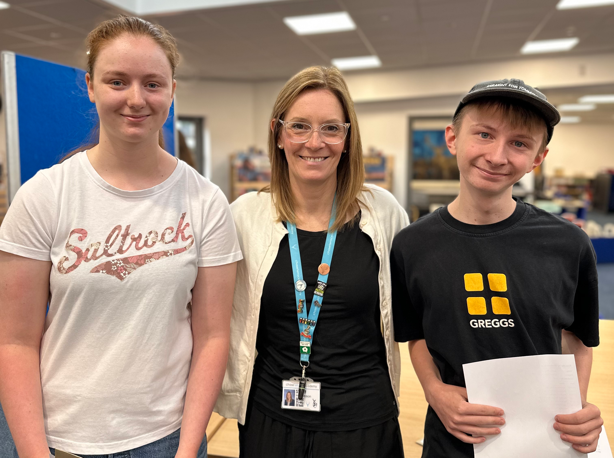 Chase Terrace Academy students collecting their A-Level and BTEC results