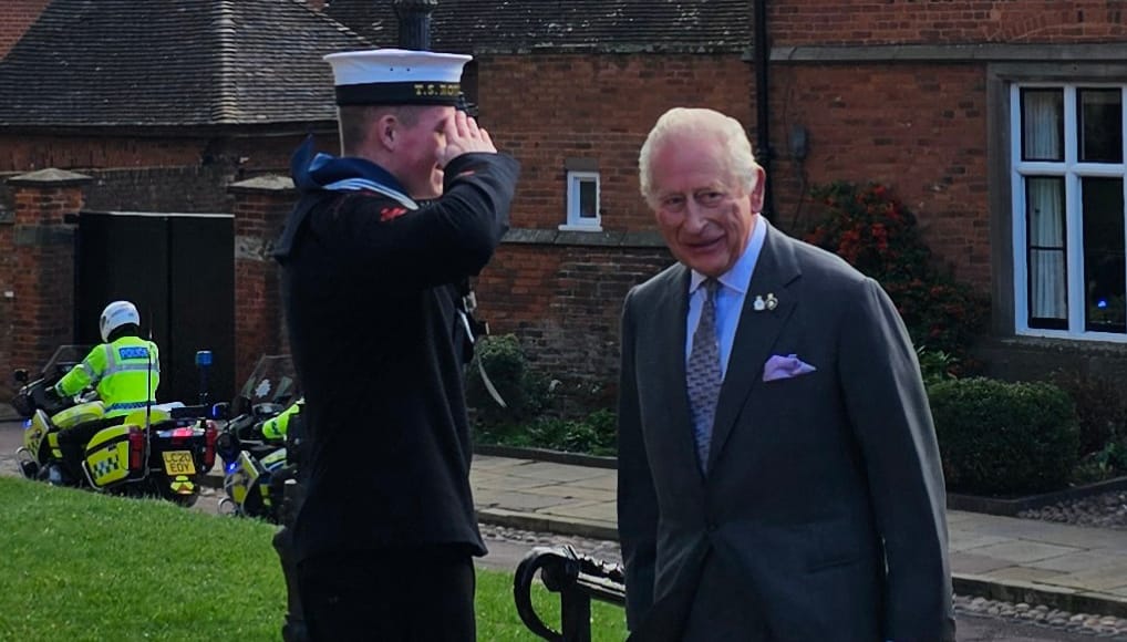 King Charles III in Lichfield. Picture: Anna Pugh