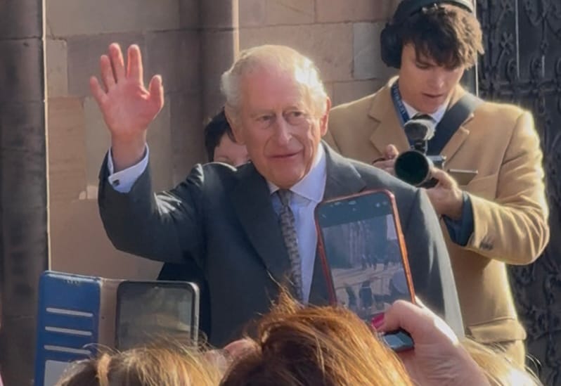 King Charles III in Lichfield. Picture: Phoebe Ruston
