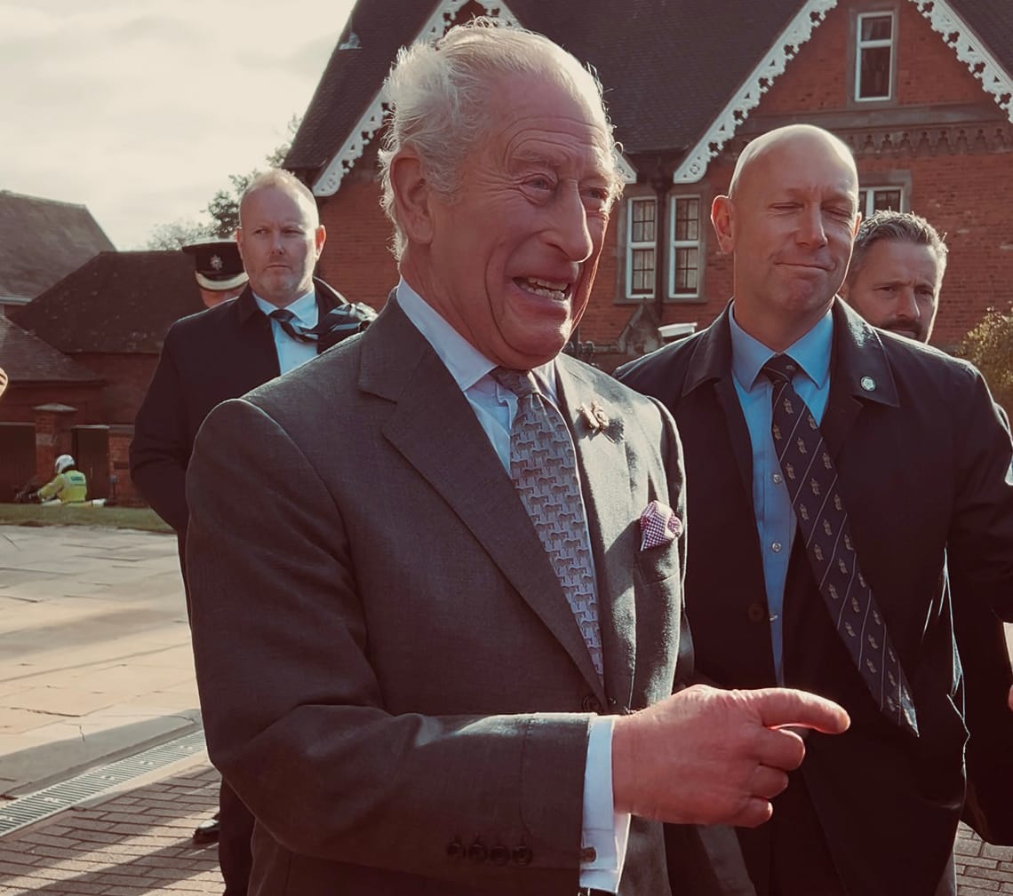 King Charles III in Lichfield. Picture: Ollie Clay