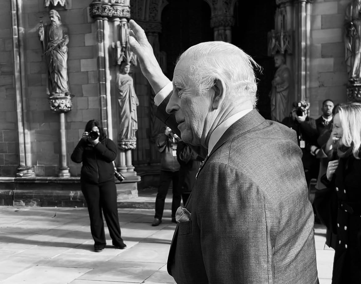 King Charles III in Lichfield. Picture: Ollie Clay