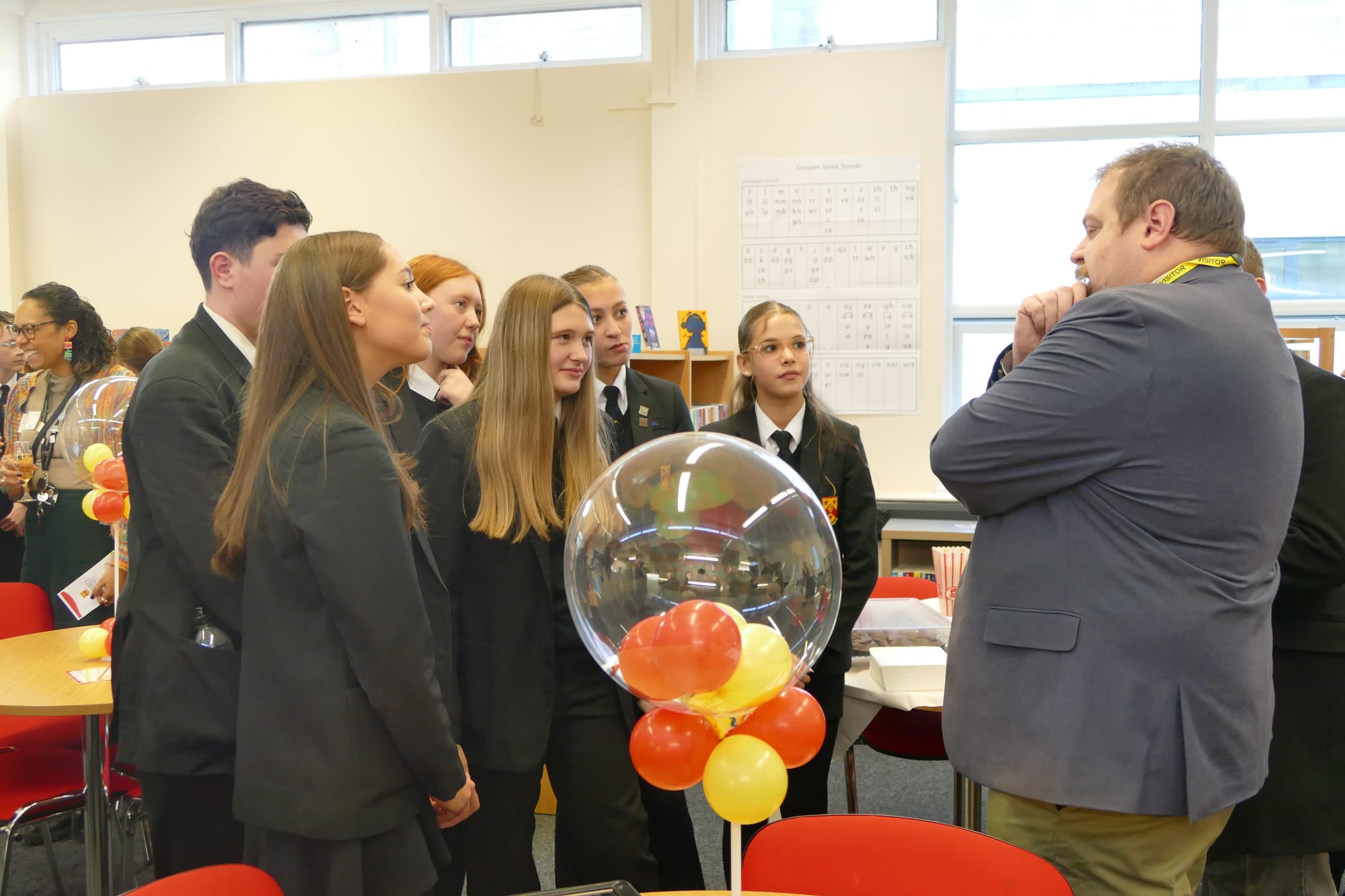 The opening of the Nether Stowe School library