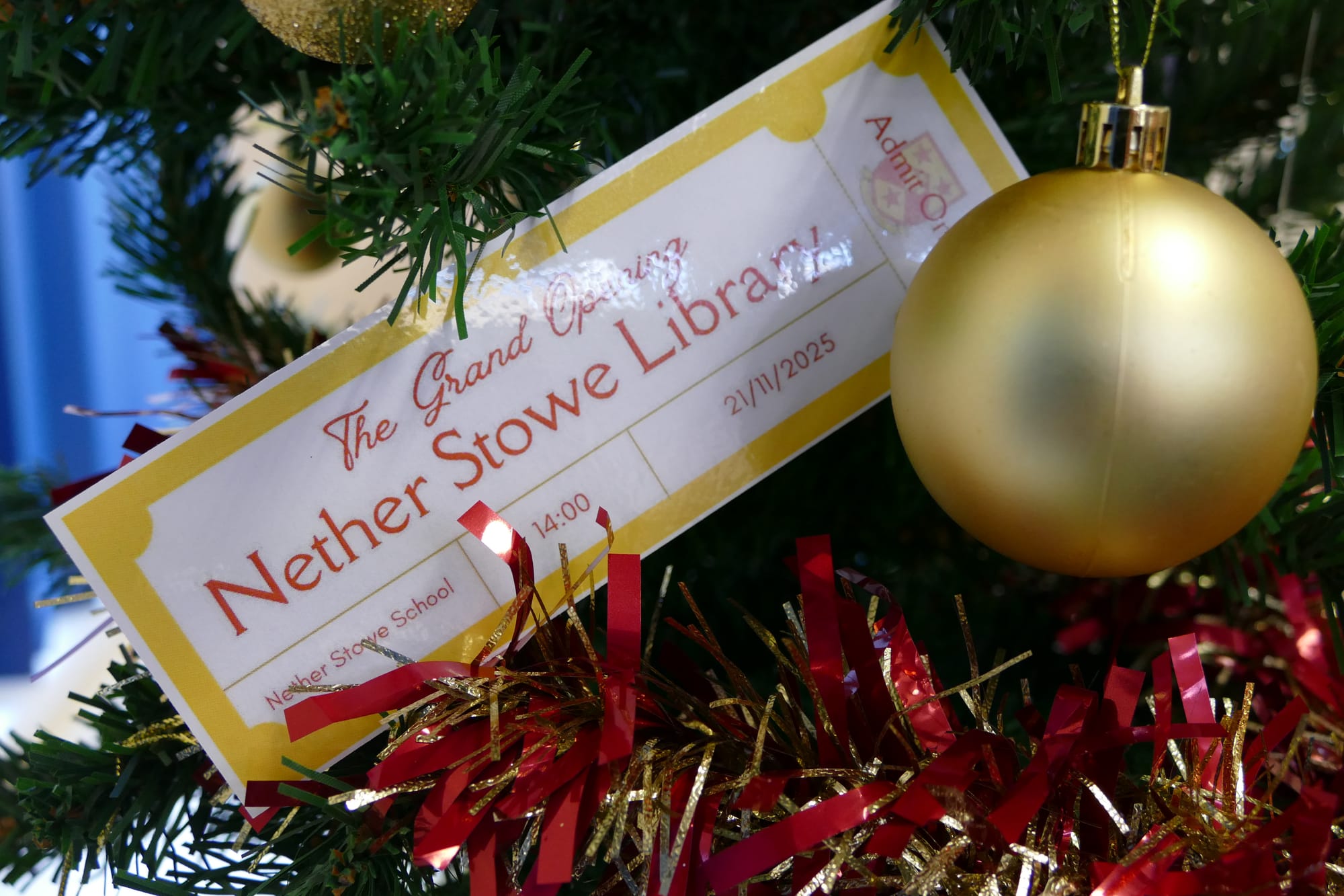 The opening of the Nether Stowe School library