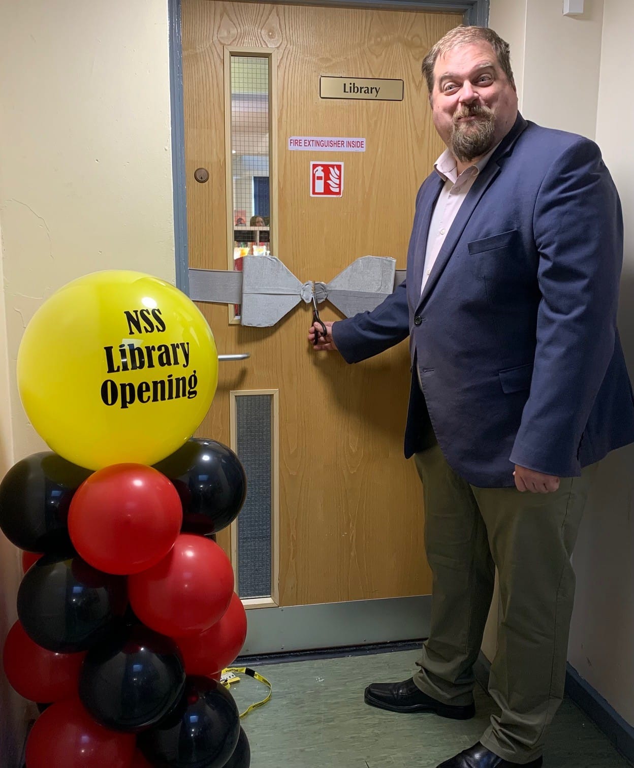 The opening of the Nether Stowe School library