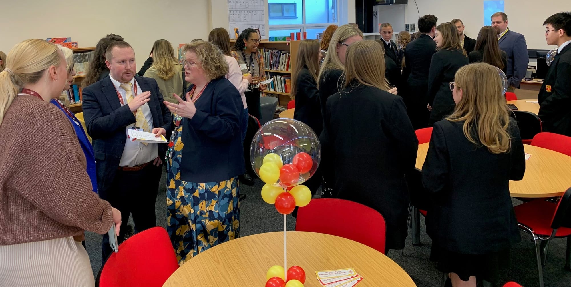 The opening of the Nether Stowe School library