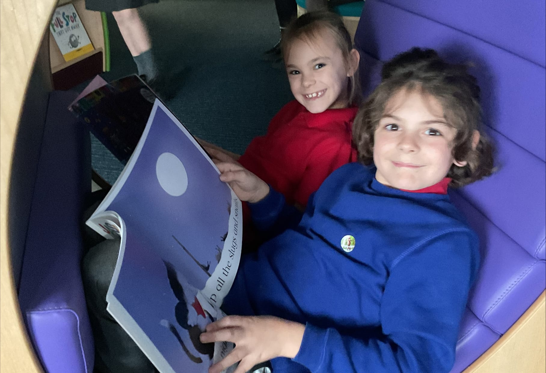 Children enjoying the new library at Ridgeway Primary Academy