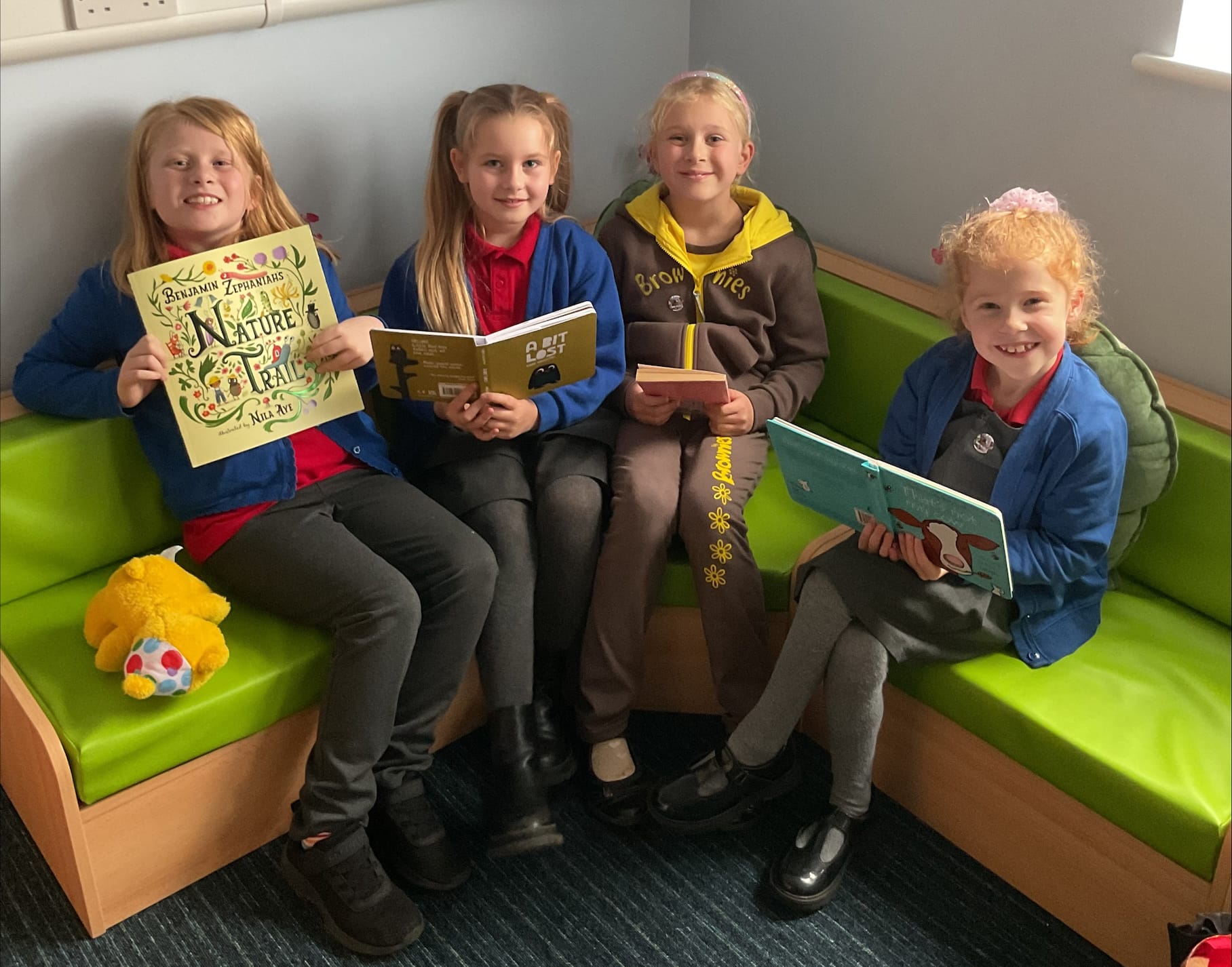 Children enjoying the new library at Ridgeway Primary Academy