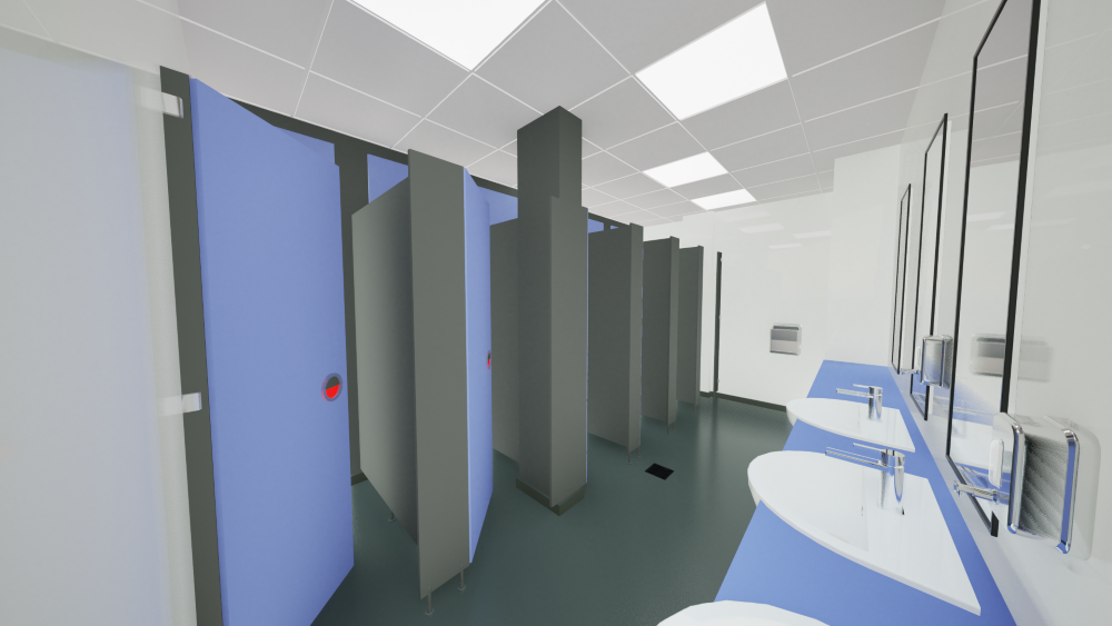 An artist's impression of the new changing facilities at Burntwood Leisure Centre