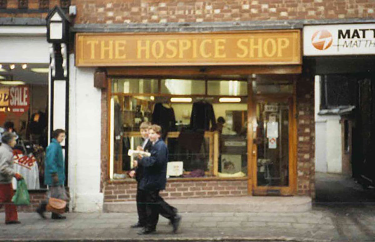 The St Giles Hospice shop in 1986