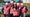 Staff at the Fradley development in their pink outfits