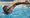 A man swimming