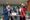 Mayor of Lichfield Cllr Sam Schafer, Laz Lazarou, Angela Lazarou, and town crier Adrian Holmes