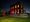Sandfields Pumping Station lit up orange