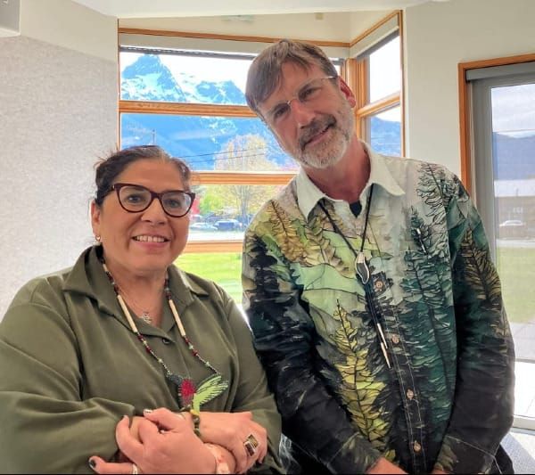 Kara Briggs and Derek Sheffield, poets at the Darrington Library