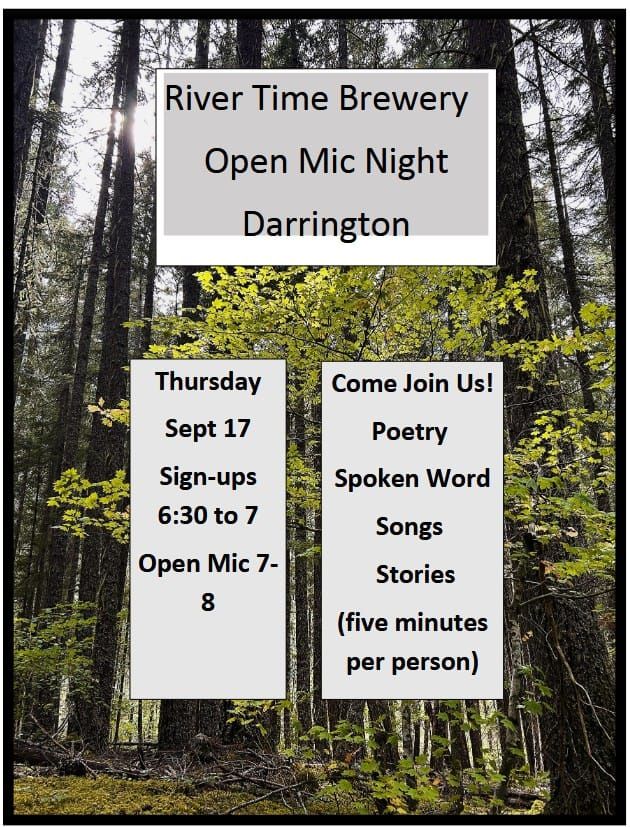 Open Mic at River Time Sept 17