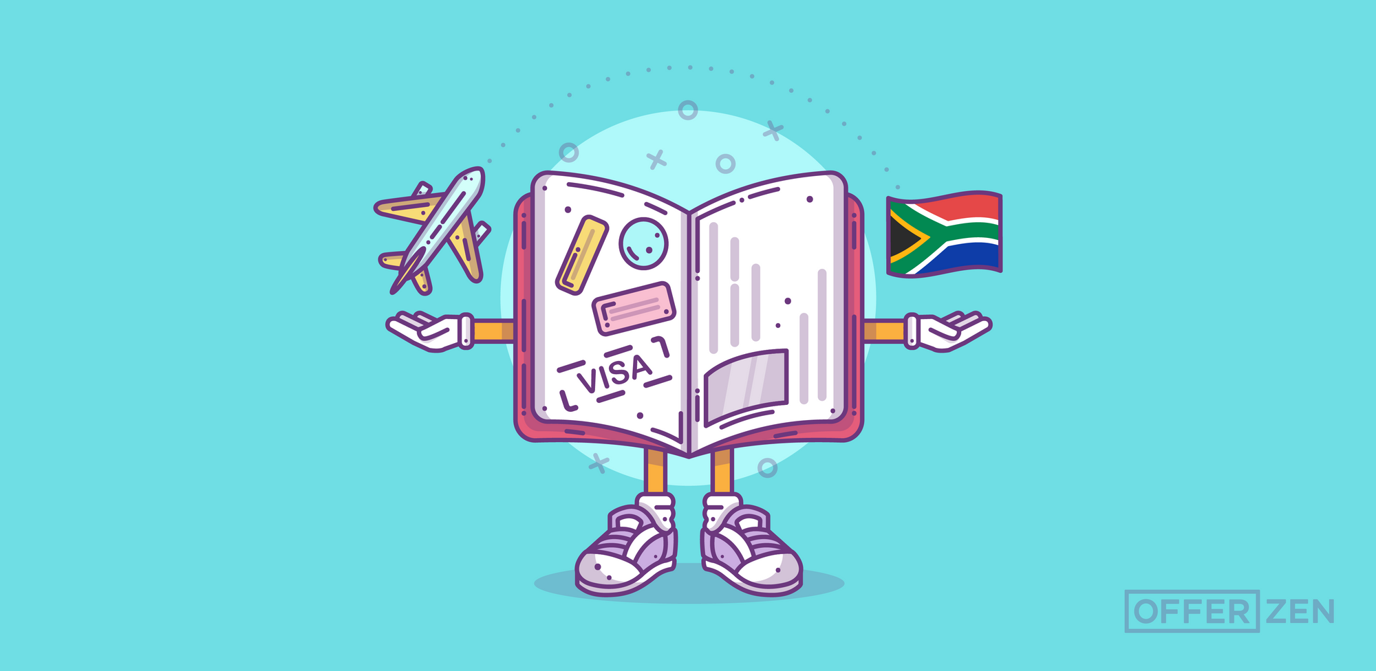 Heena_Visa-character-with-plane-and-flag_Here-s-What-I-Learnt-When-Applying-for-a-South-African-Critical-Skills-Visa_Inner-Article-Image-02