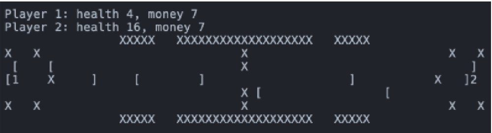 Screenshot of Footsoldiers showing soldiers and obstacles