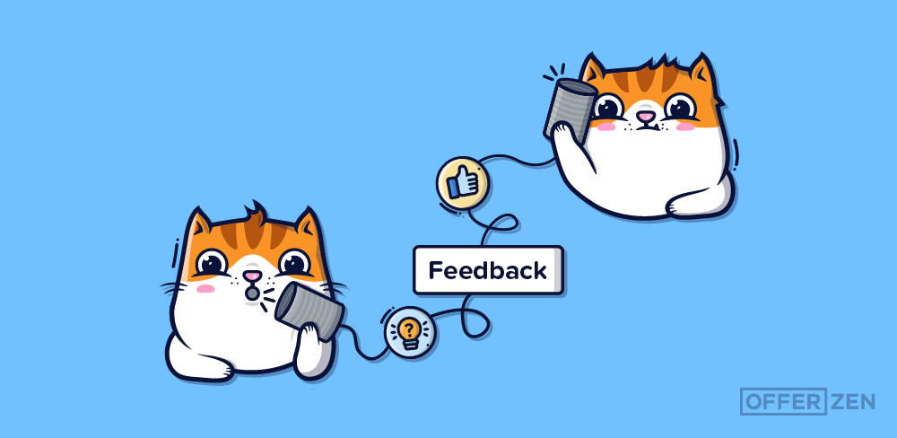 two cats with cans and a feedback loop attached to the cans