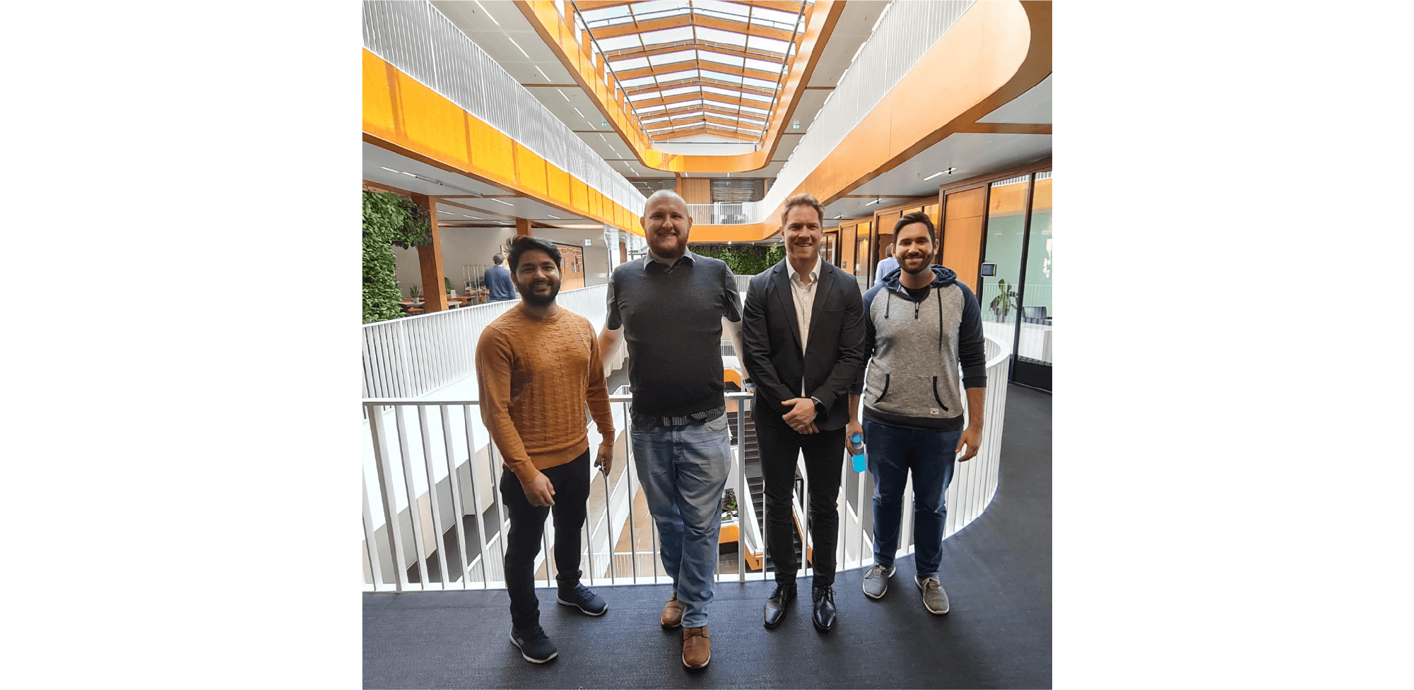 From left to right: Ranveer Singh, Jerome Damhuis, Chase Kirsten, Riccardo Ladu.