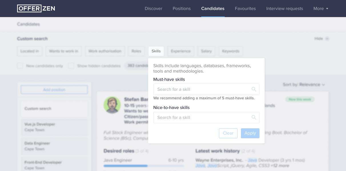 Must-and-nice-skills