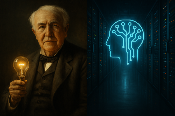 A Light in the Machine: From Edison’s Bulbs to AI’s Power Hunger