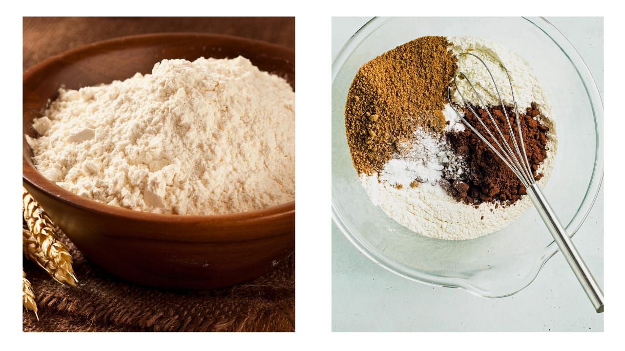 All the dry ingredients are mix together before they are added to the wet ingredients.