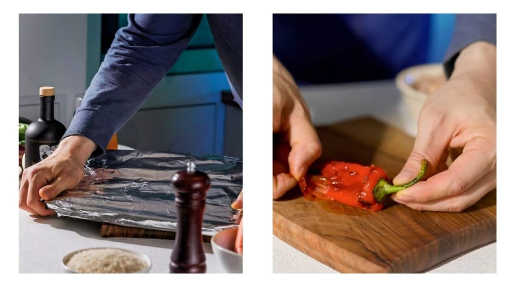 How to peel peppers easily.