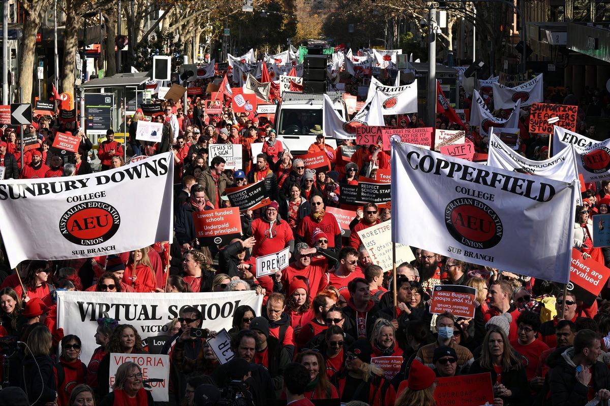 Victorian teachers will strike for a third time on August 19, and there is currently no education minister to negotiate with