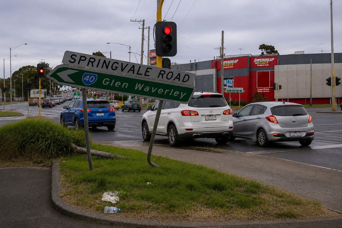 Nine of Australia's 10 worst crash spots are in Melbourne, and Springvale Road just took the top one