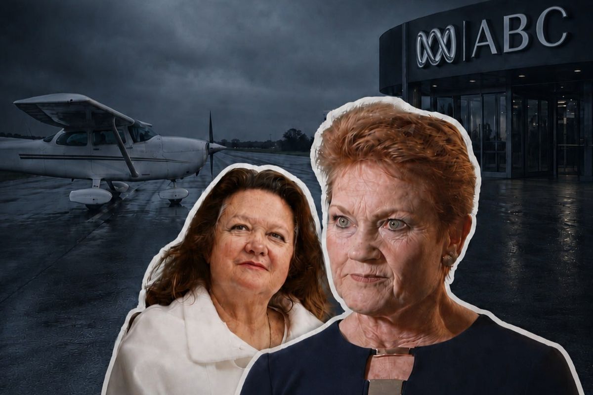 One Nation wants the ABC stripped of $1.2 billion over a skit about Gina Rinehart. Her money bought the party its plane, and about 20 flights before that.