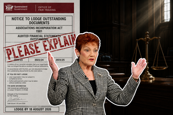 One Nation has until August 18 to produce three years of audited accounts or lose its Queensland legal status