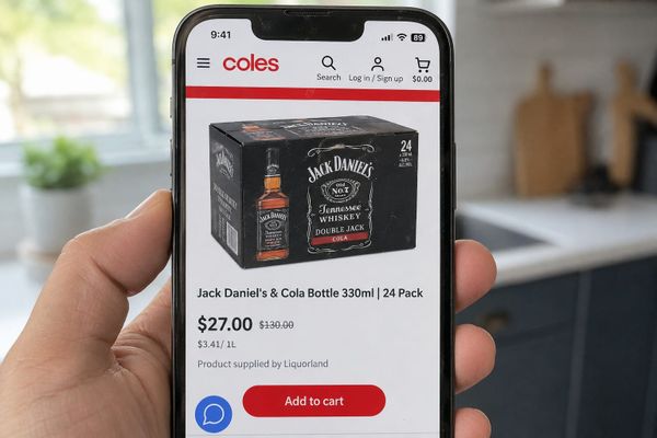 Coles listed a $130 case of bourbon at $27. The website went down and the orders were cancelled.
