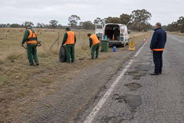 Labor will fix Victoria's potholes with prisoners paid up to $9.80 a day. The money comes from three delayed level crossings.