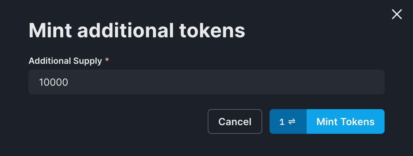 Minting additional tokens on the reward token contract