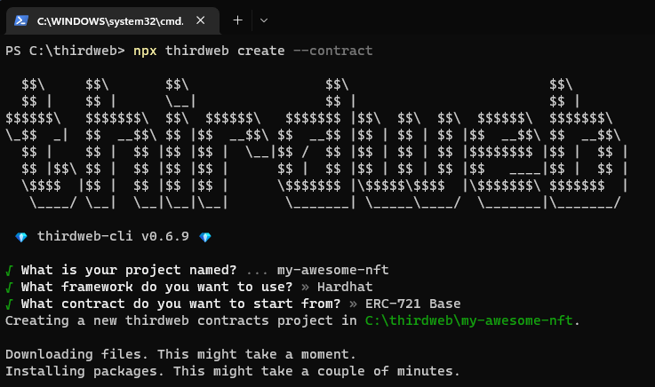 Create a new contract