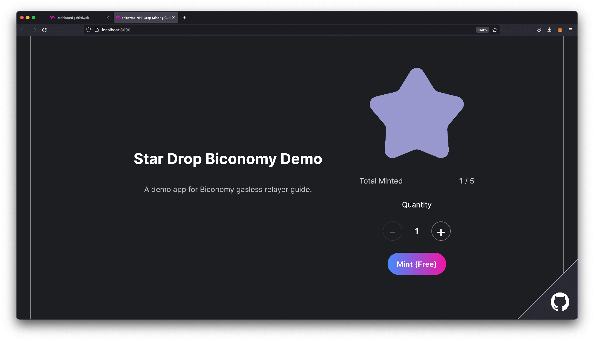 Gasless NFT Drop site