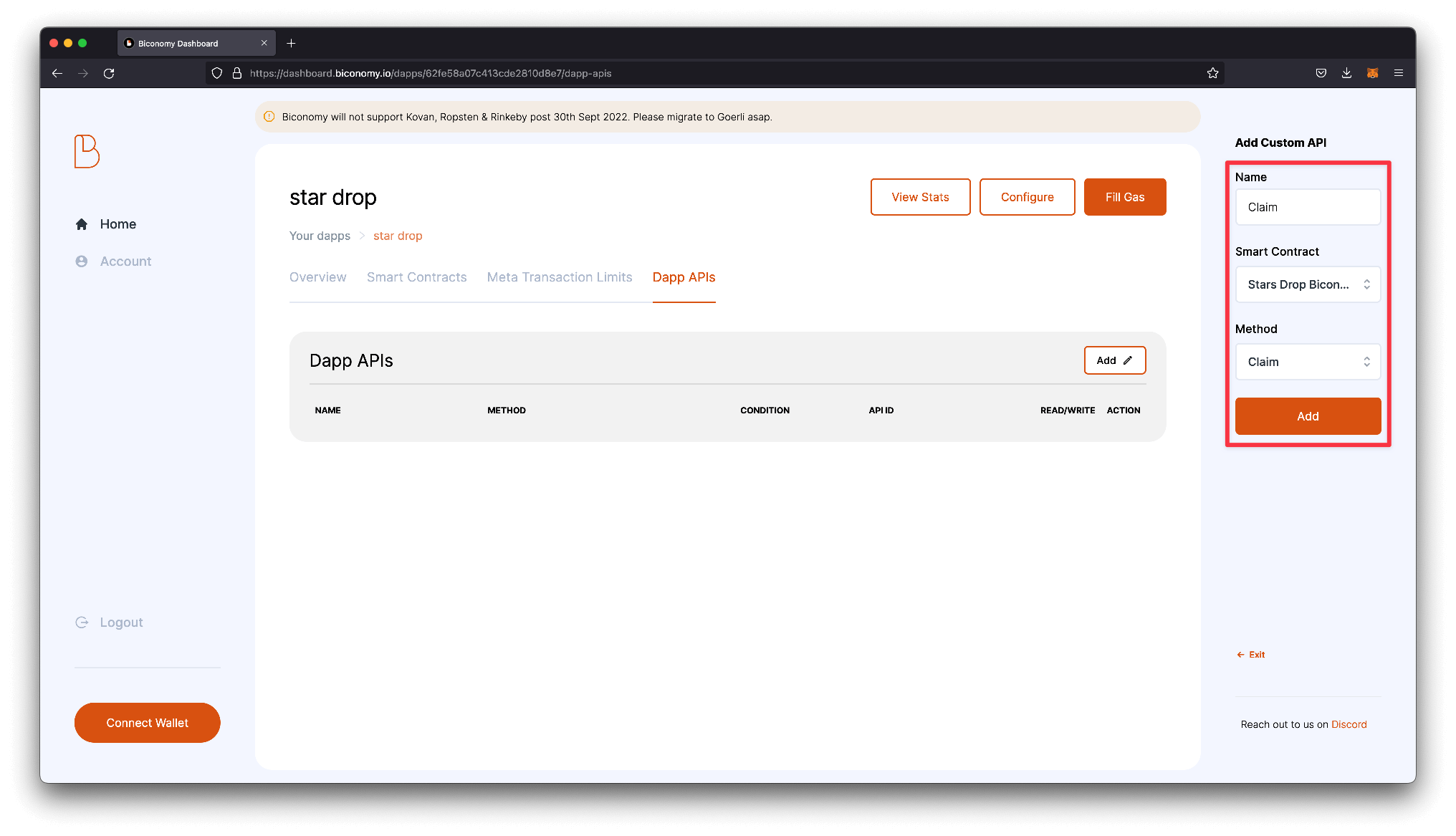 Add details of the API