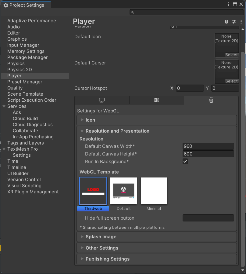 Select Thirdweb Presentation