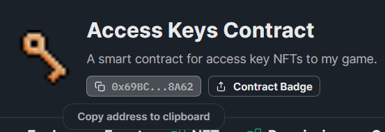 Copy address to clipboard